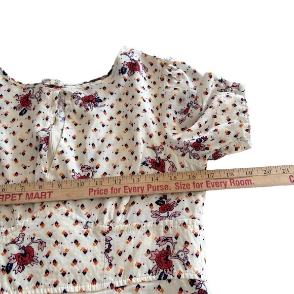 ModCloth Women's The Keyhole Story A-Line Dress White Floral Sz 8 Empire Waist - Picture 10 of 14